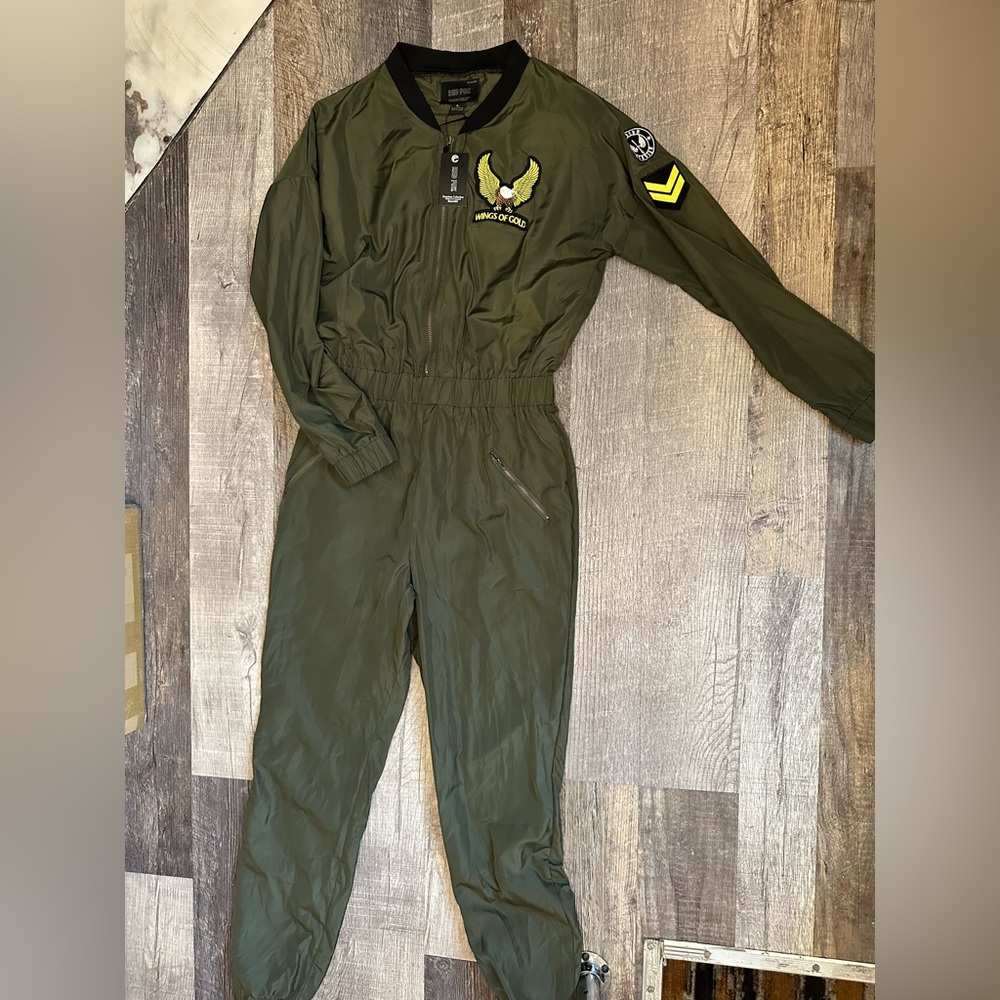 Women’s army jumpsuit.